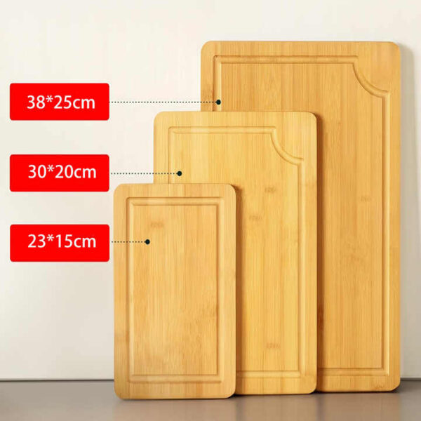 Bamboo Cutting Boards with Groove Set